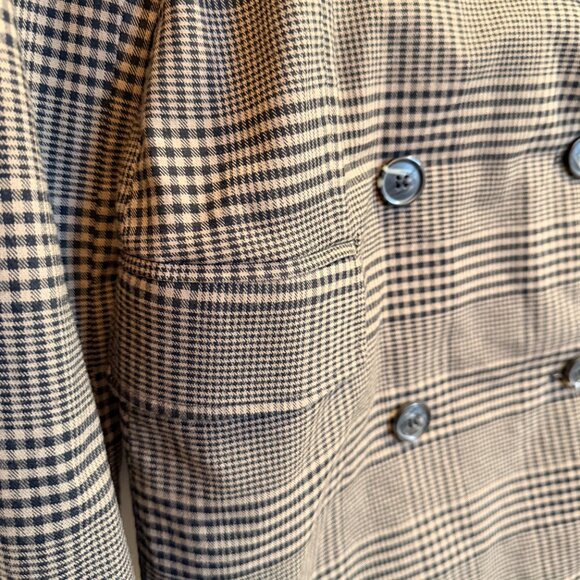 Bagatelle Collection Plaid Double-Breasted Blazer Jacket Size Small - Picture 4 of 12